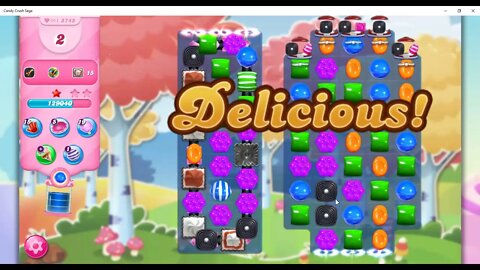 Candy Crush Level 5745 Talkthrough, 25 Moves 0 Boosters