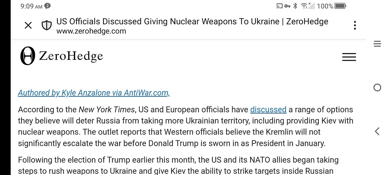 WW3 Nukes for Ukraine?