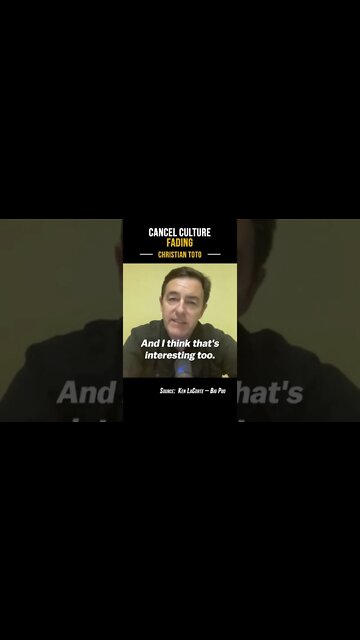 Cancel culture fading.