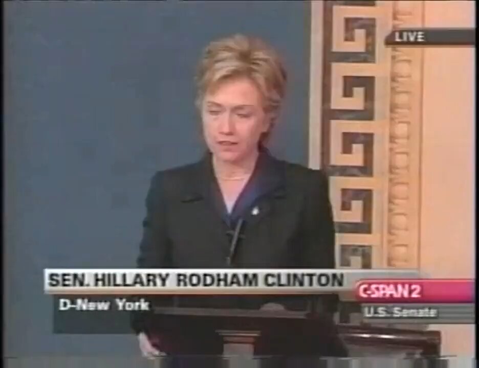 Hillary Clinton's Iraq War speech 21 years ago