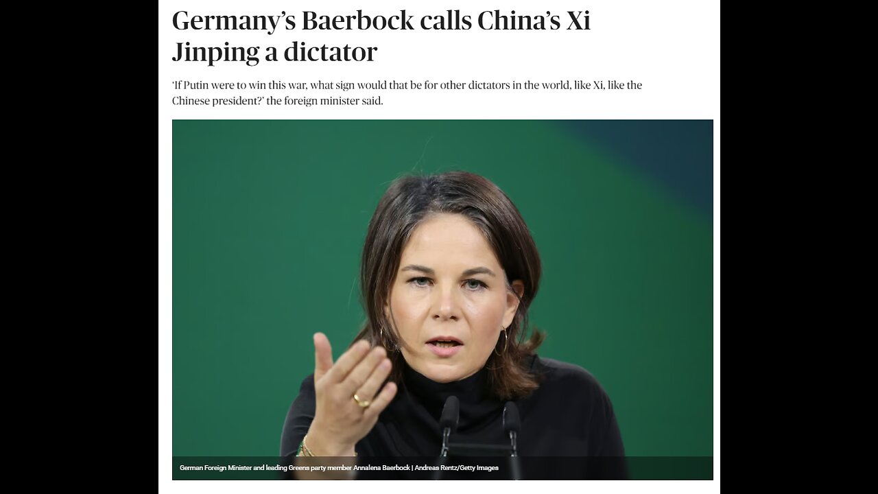baerebock calling president Xi Jinping a dictator