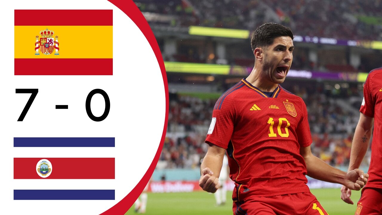 Spain 7 - 0 Costa Rica - Extended Highlights & Goals - FIFA World Cup Qatar 2022