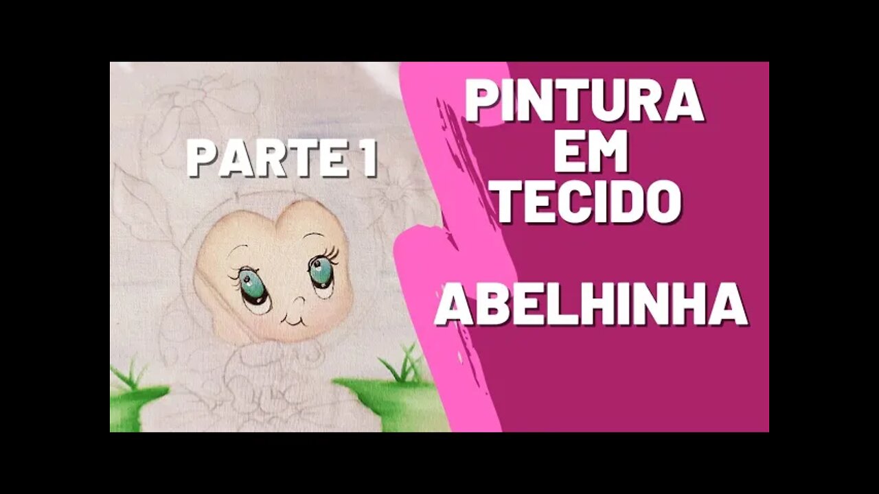 Como Pintar Abelhinha Parte 1 Pintura em Tecido