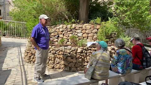 At the Garden Tomb - Pastor Chuck Peters - Israel Tour 2021