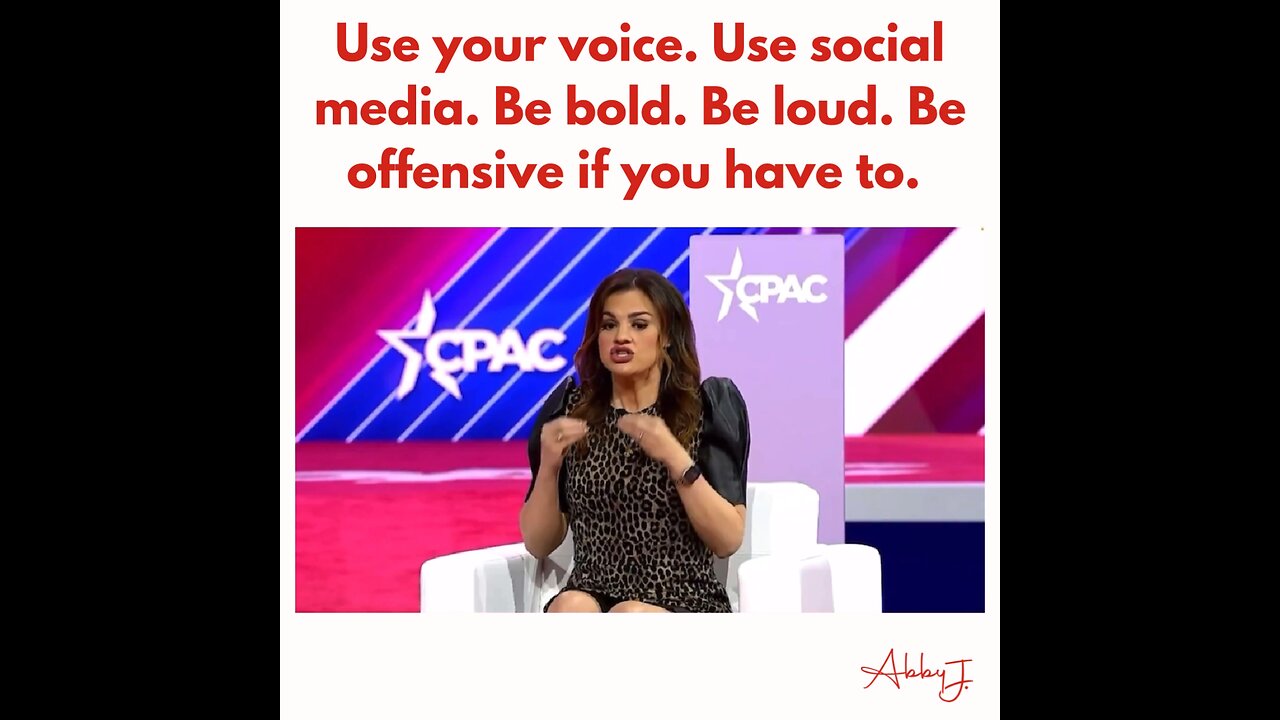 Use your voice. Use social media. Be bold. Be loud. Be offensive if you have to.