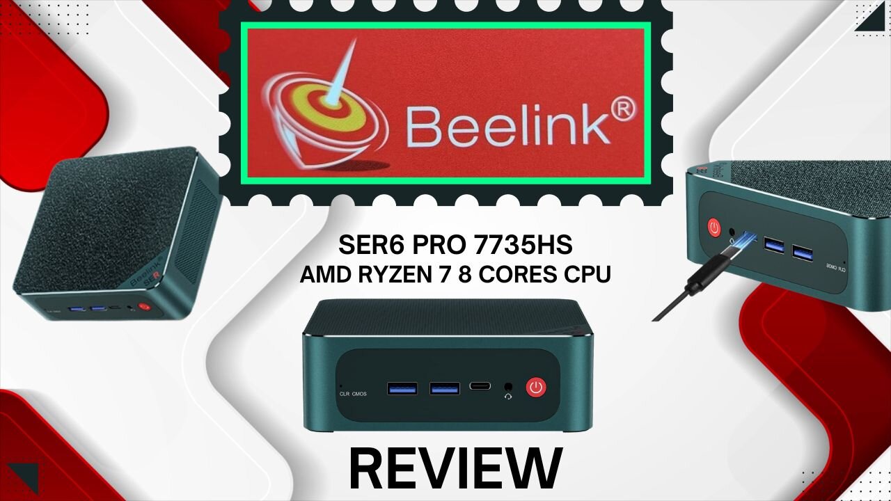 LIVE - Beelink SER6 PRO - AMD Ryzen 7 7735HS, 32GB, 500GB NVMe, WiFi6, Triple Display Mini Gaming PC