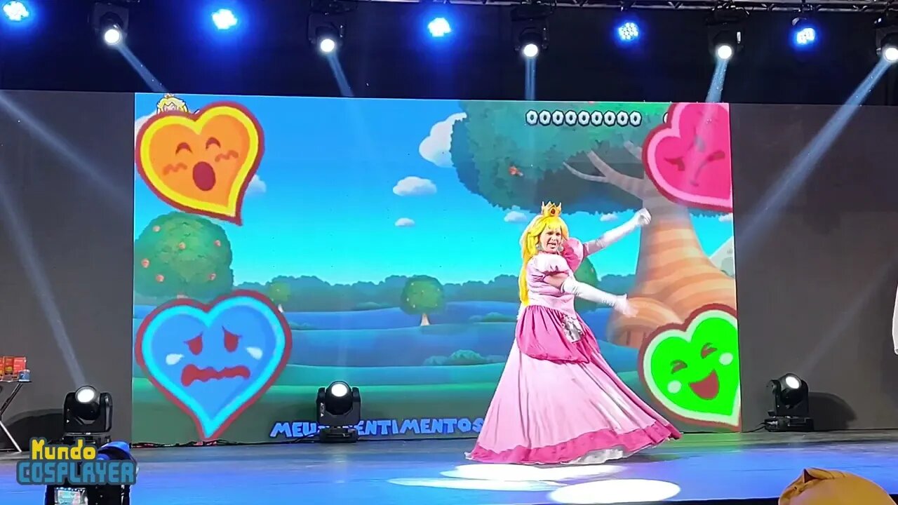 Apresentação Cosplay Individual Tradicional de Princesa Peach no Sábado de Anime Friends 2023