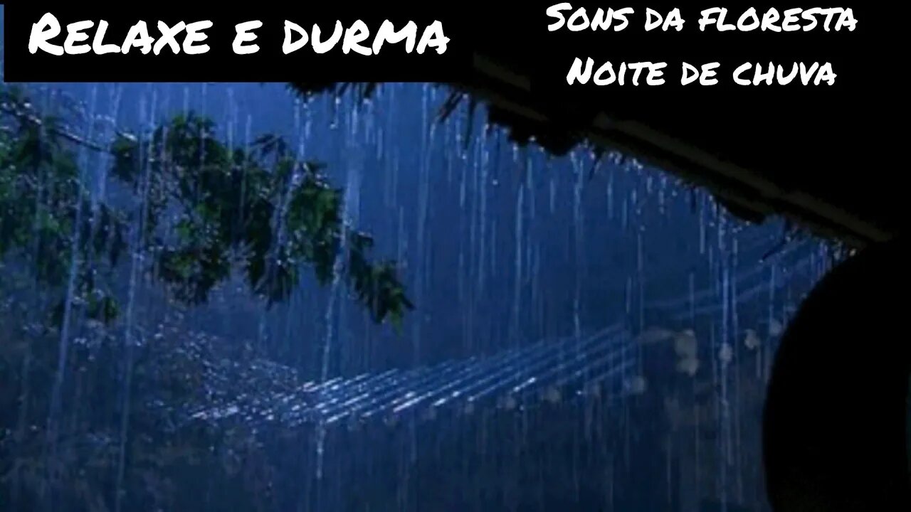 som da floresta noite de chuva para dormir profundamente e relaxar -barulho de chuva na floresta