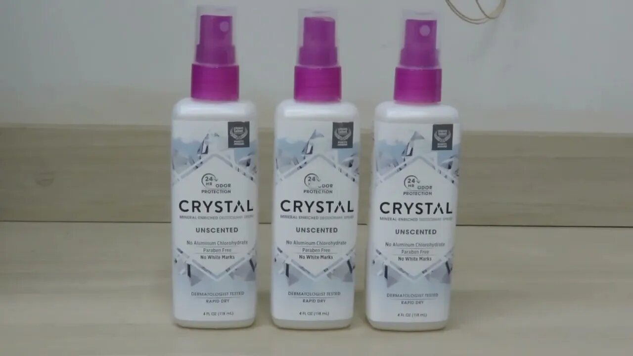 3x Crystal Essence, Spray Corporal Desodorizante Mineral, Sem Fragrância 118 ml 4 fl oz