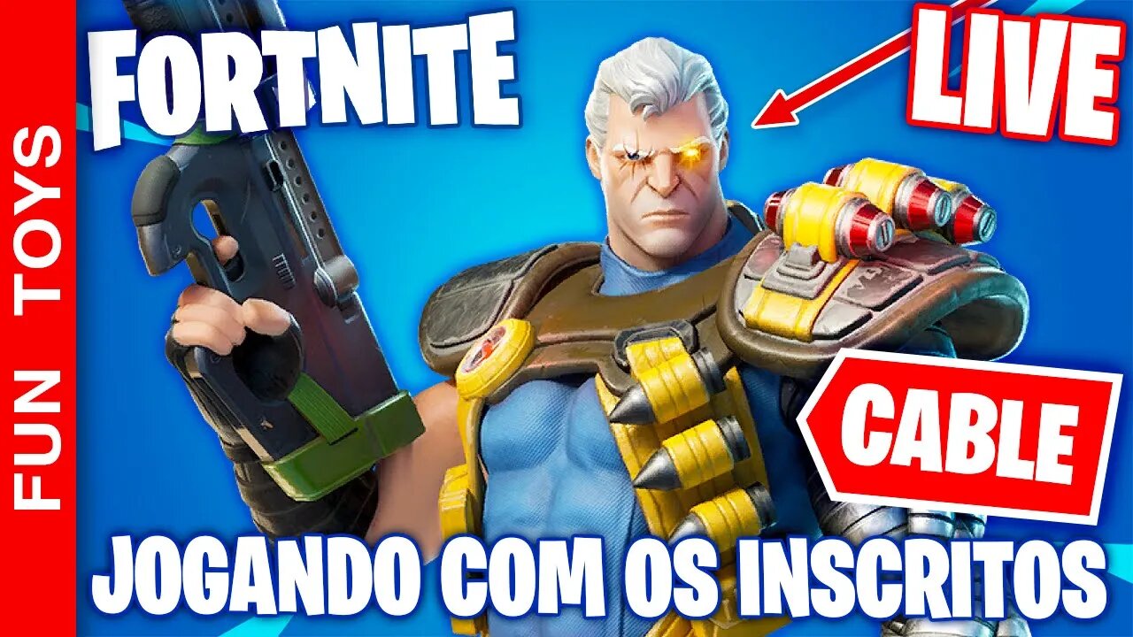 Fortnite - LIVE JOGANDO COM OS INSCRITOS!!!!