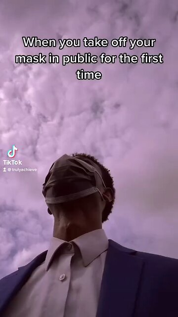 When you take off your mask in public for the first time