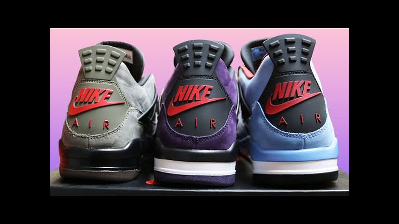 RARE TRAVIS SCOTT Air Jordan 4 SAMPLE F&F COLLECTION (NIKE AIR, PURPLE & OLIVE)