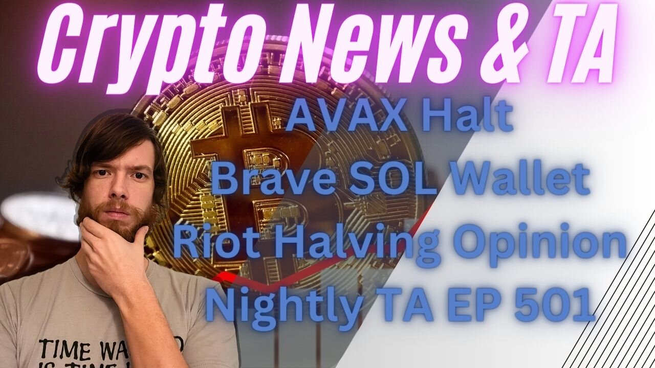 AVAX Halt, Brave SOL Wallet, Riot Halving Opinion, Nightly TA 2/23/24 #grt #btc #xrp #algo #ankr