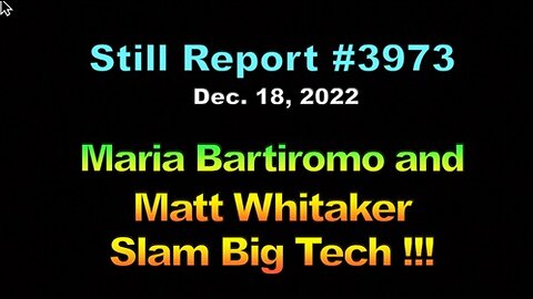 Maria Bartiromo and Matt Whitaker Slam Big Tech !!!, 3973