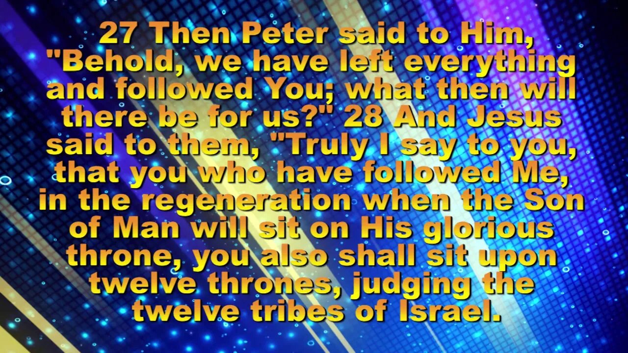 Video Scripture Matthew 19 27 30