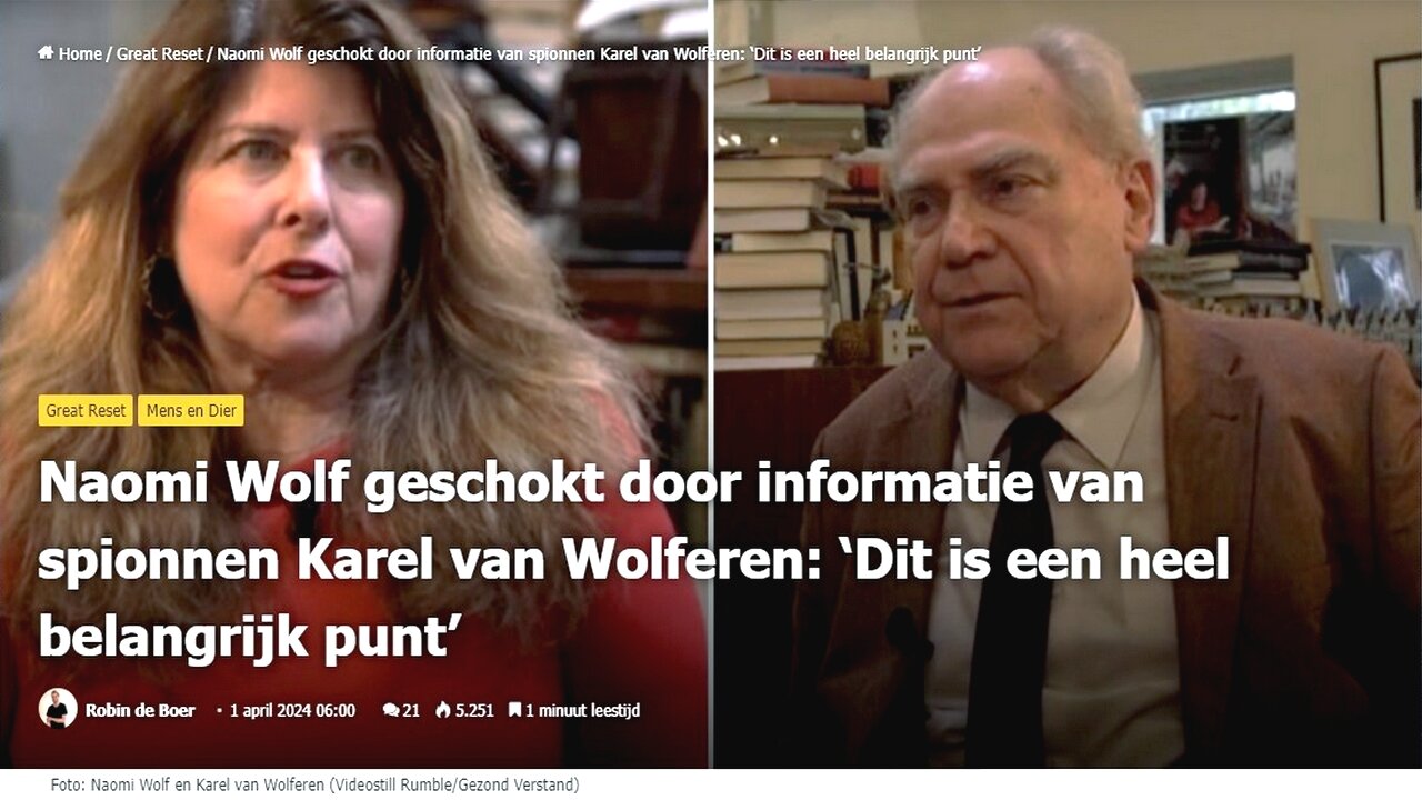 Gesprek tussen Naomi Wolf en Karel van Wolferen.