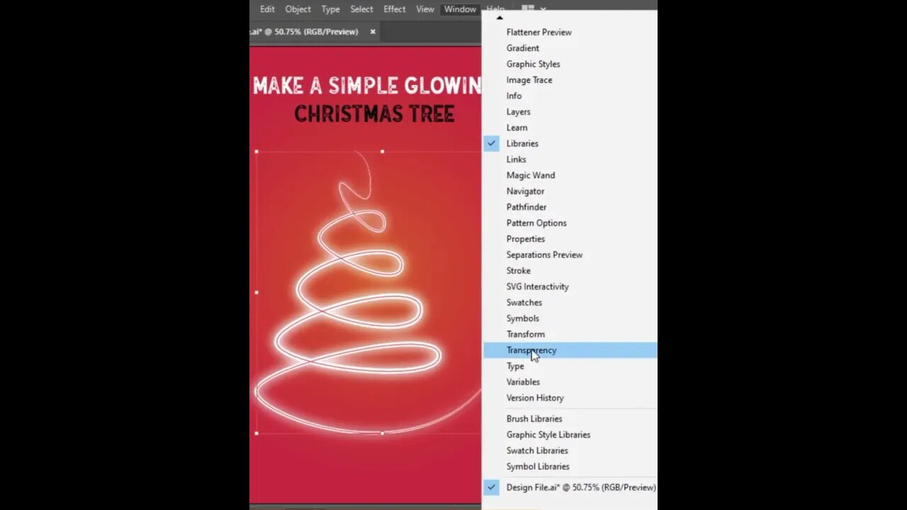 Make Glowing Christmas in Adobe Illustrator #adobe_illustrator #Guru