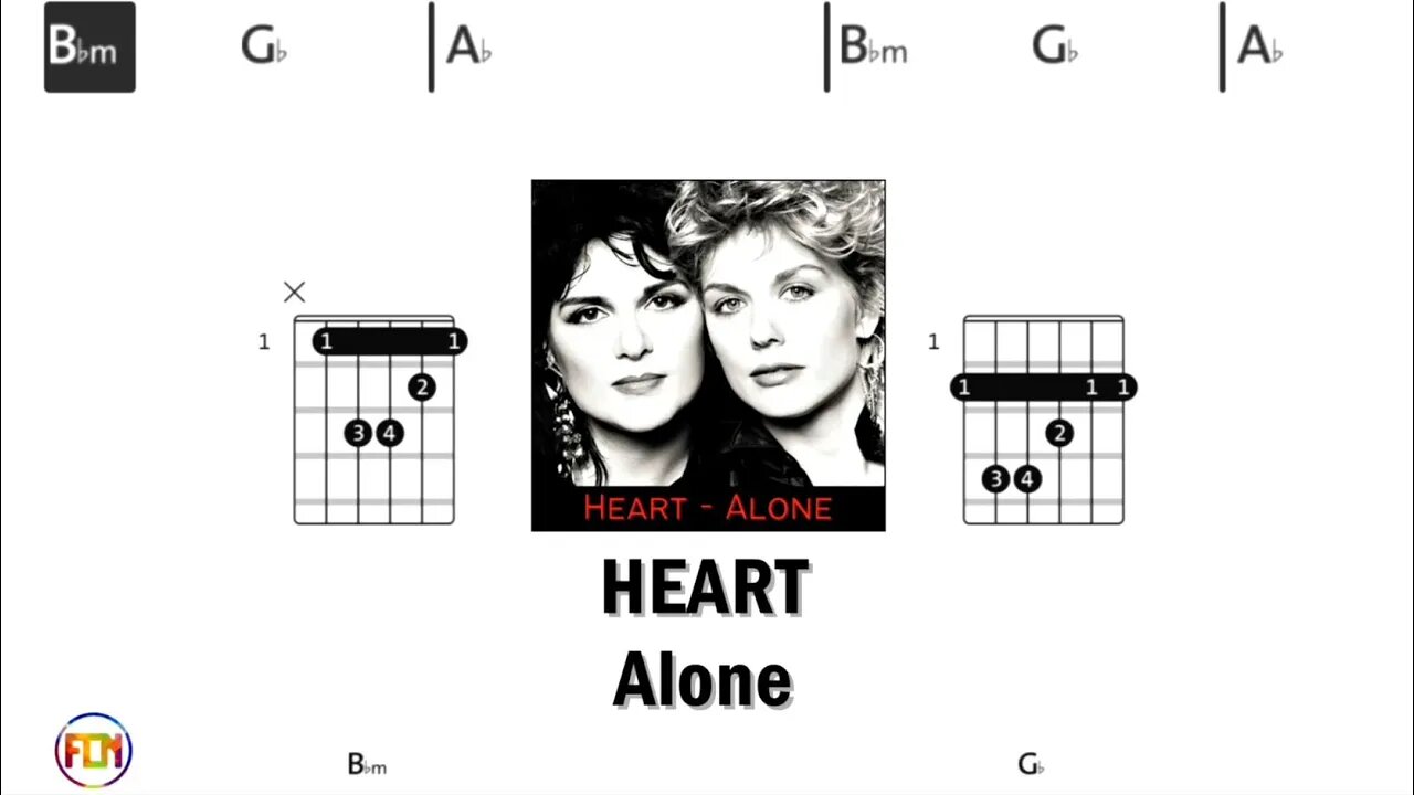 HEART Alone - Guitar Chords & Lyrics HD