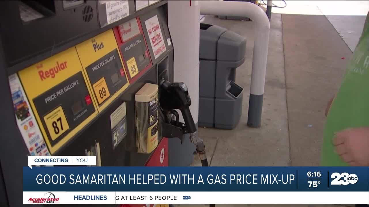 Good samaritan helped with a gas price mix-up