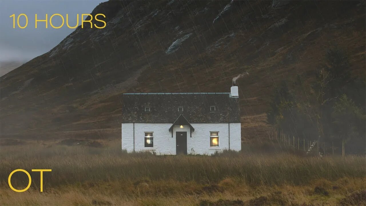 Rainy Night in Scotland | Soothing Rain Sounds For Sleeping | Relaxation | Studying | 10 HOURS