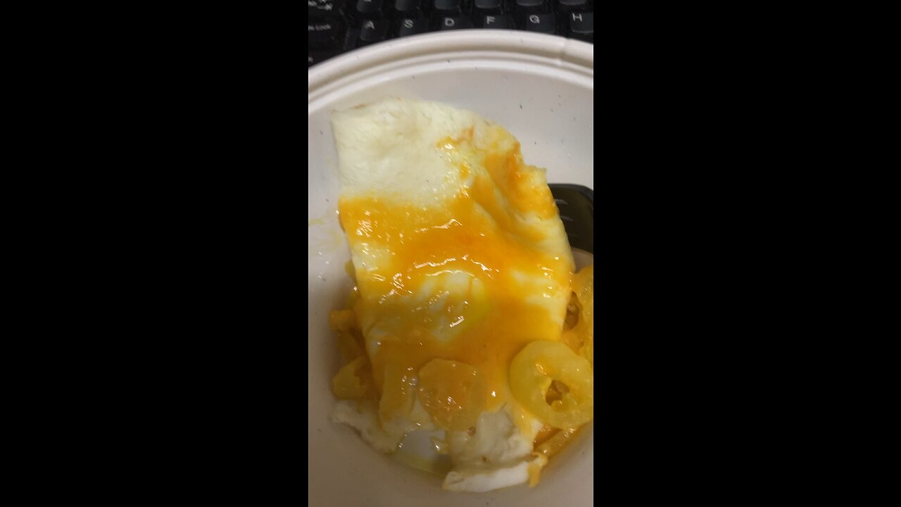 My breakfast egg cheese and peppers
