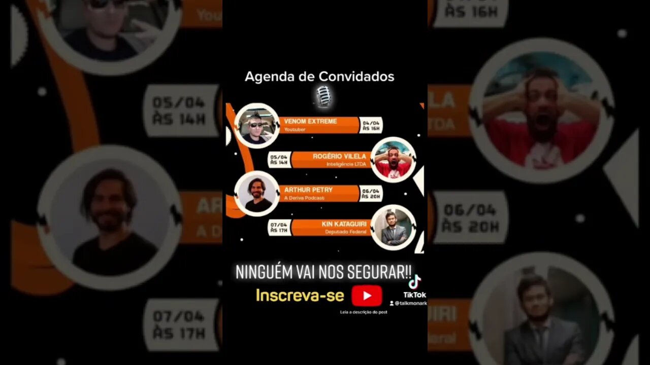 Agenda Convidados Semana Estreia Podcast #shorts