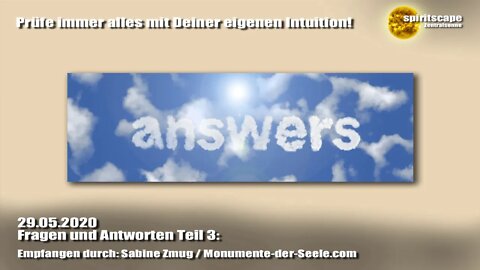 Fragen und Antworten - Teil 3 - 29.05.2020