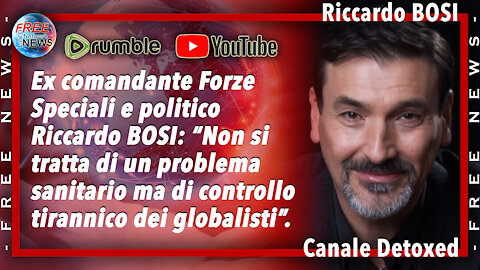 Riccardo Bosi: si può uscire dalla tirannia usando il potere del popolo, fermando tutto.