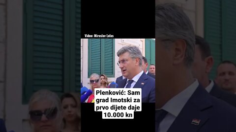 Plenković o demografiji: Sam grad Imotski za prvo dijete daje 10.000 kn