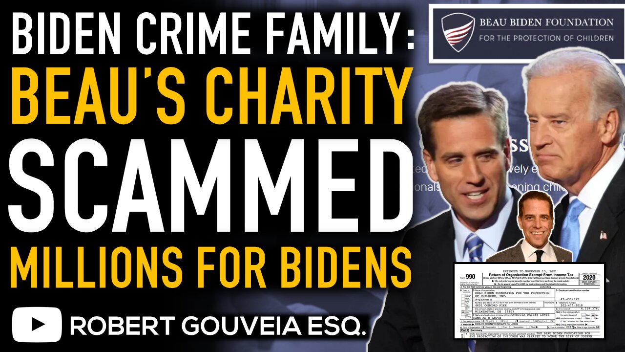 BEAU’S Charity SCAMMED MILLIONS for BIDEN CRIME FAMILY Cronies