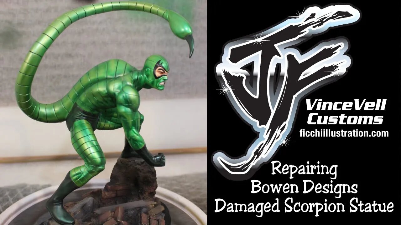 Repairing Bowen Designs Scorpion Statue on Ankle & Tail