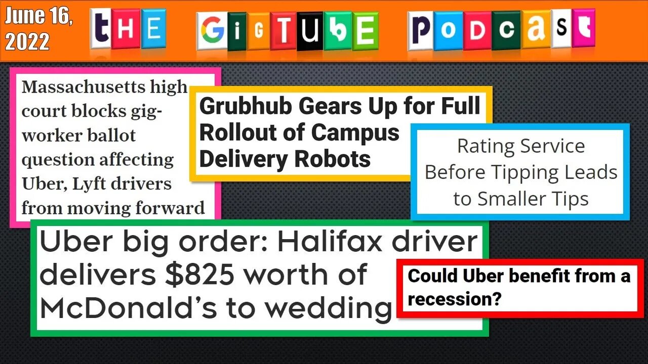 Mass court BLOCKS gig proposition! Uber to BENEFIT from a recession? The $825 McDonald's UE order!