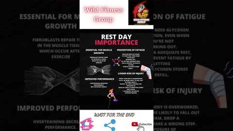 🔥 Importance of the rest day🔥#shorts🔥#wildfitnessgroup🔥9 April 2022🔥