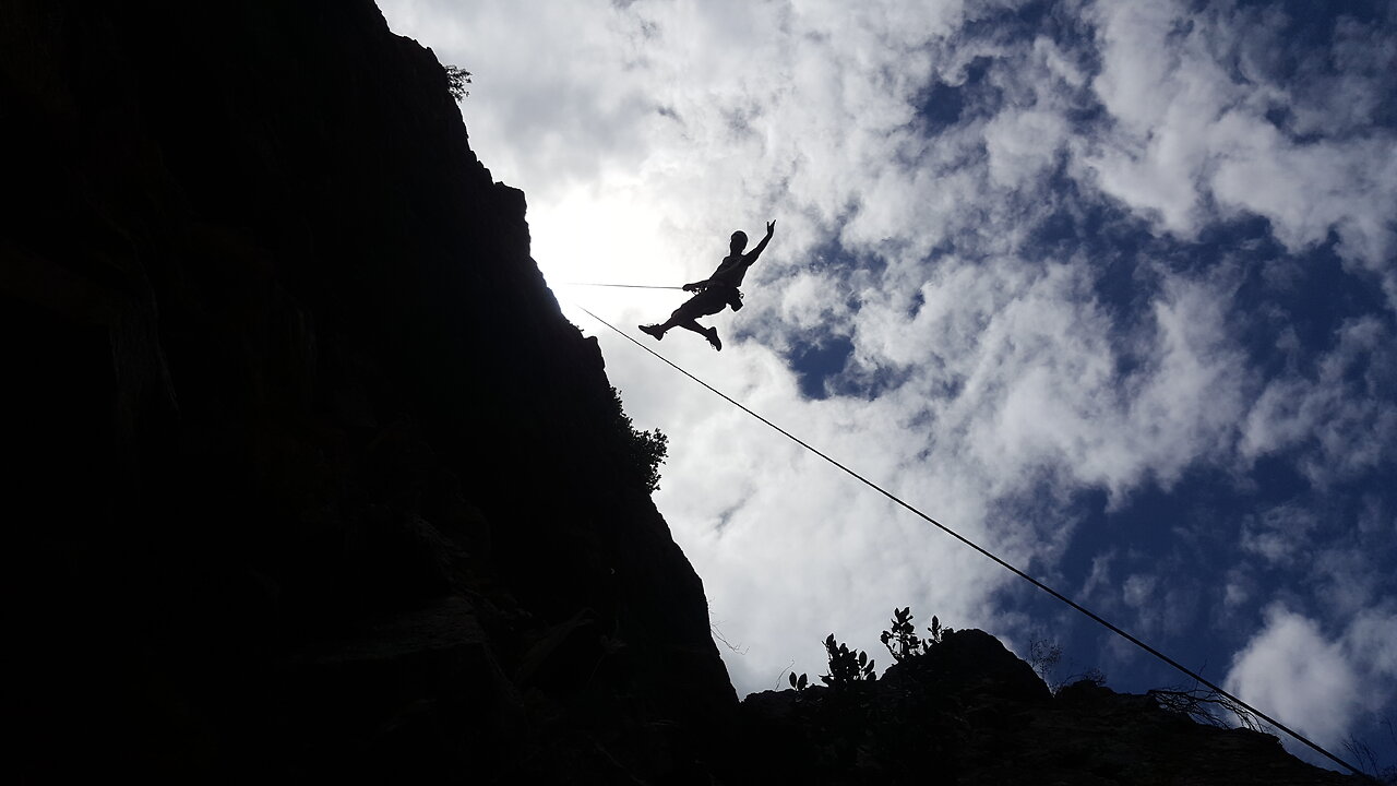 Did he fall when we went rock climbing ?!?