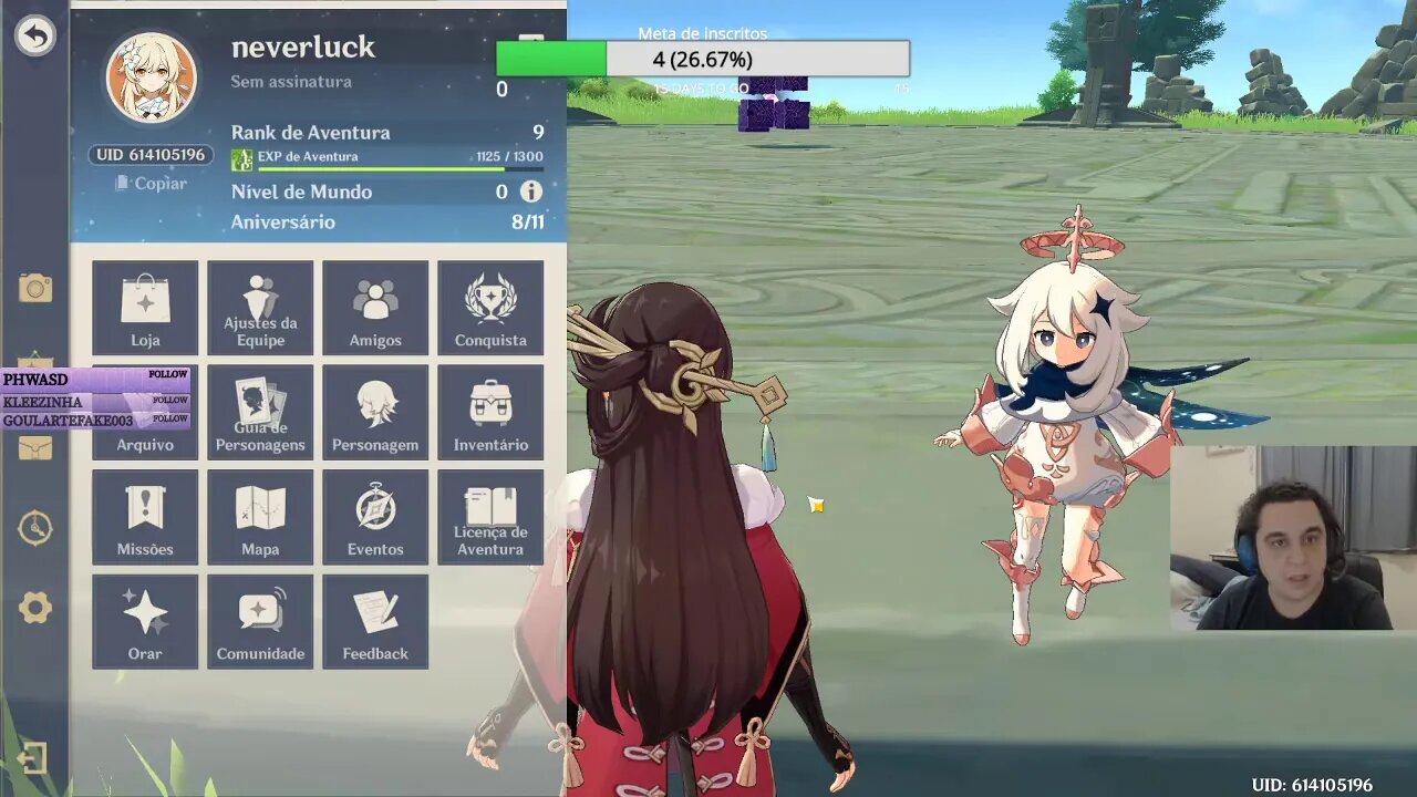 (Genshin) Desafio de matar o Boss (lv 36) no rank 9