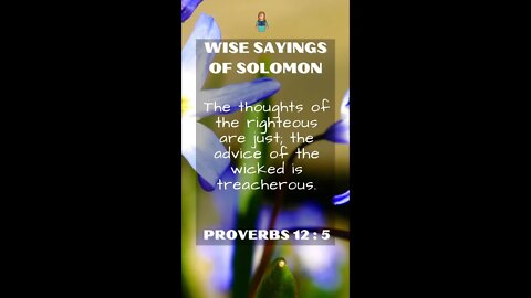 Proverbs 12:5 | Wise Sayings of Solomon