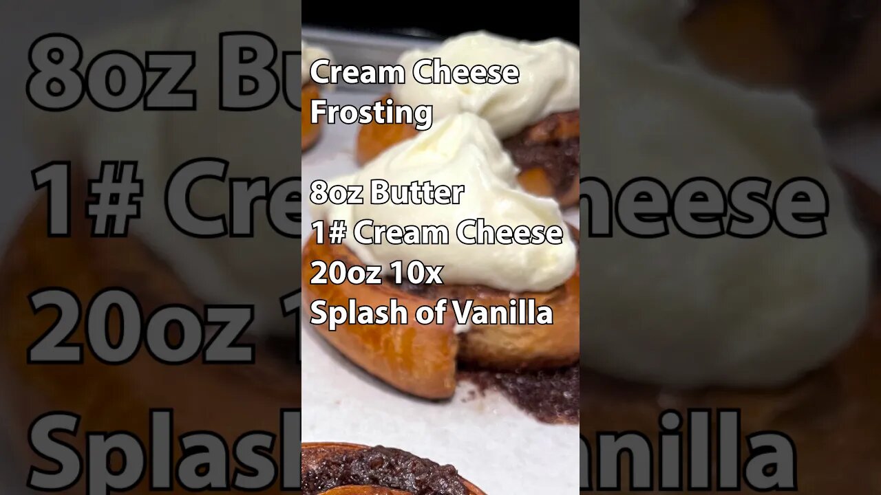 Cream Cheese Frosting for Cinnamon Buns #shorts