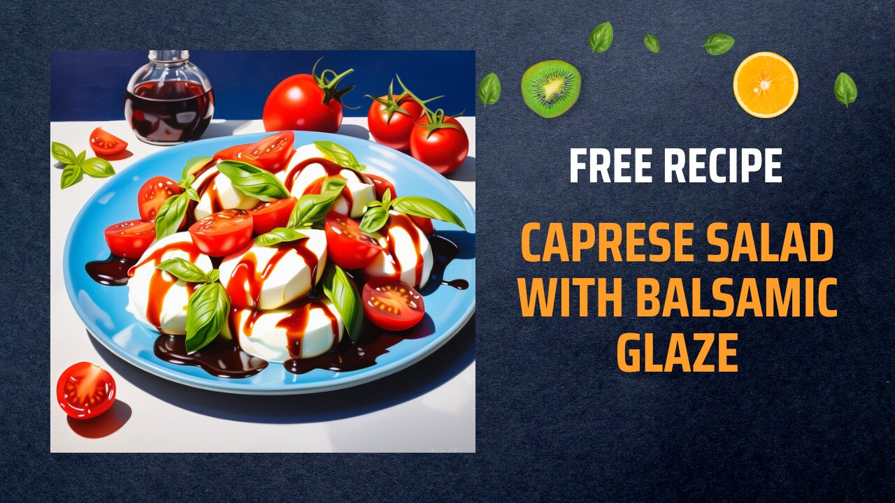 Free Caprese Salad with Balsamic Glaze Recipe 🍅🧀+ Healing Frequency🎵