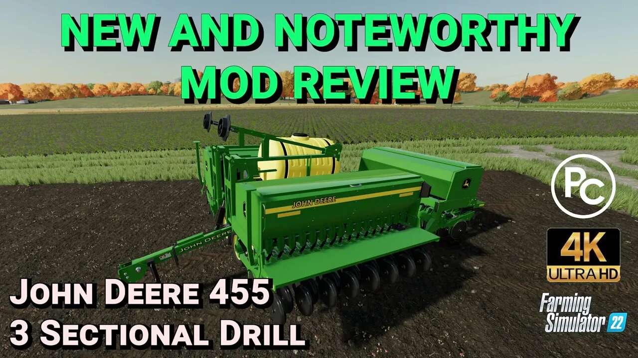 John Deere 455 3 Section Box Drill | Mod Review | Farming Simulator 22