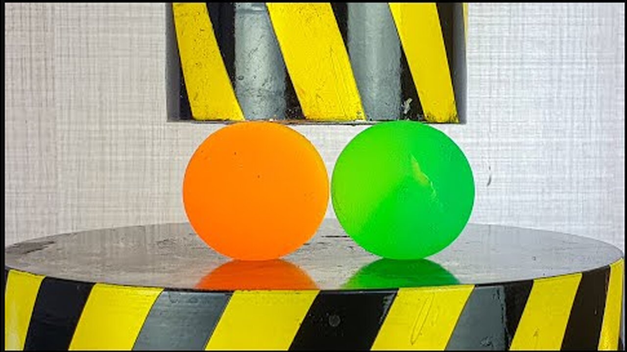 Bouncing Ball vs Hydraulic Press