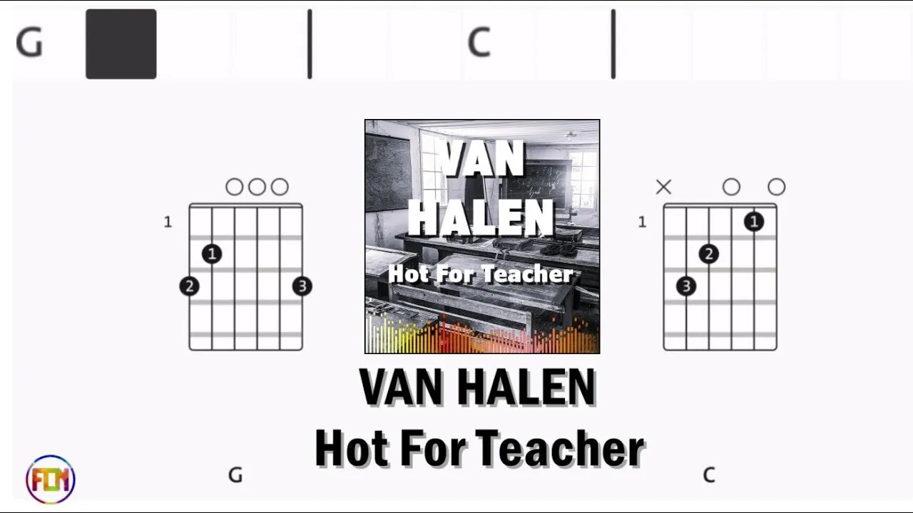 VAN HALEN Hot For Teacher FCN GUITAR CHORDS & LYRICS