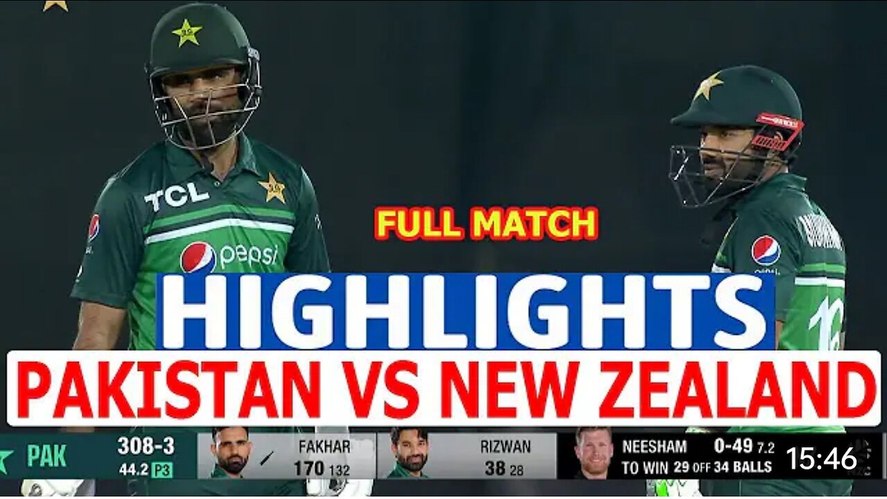 Full match highlights Pakistan vs Newzealand