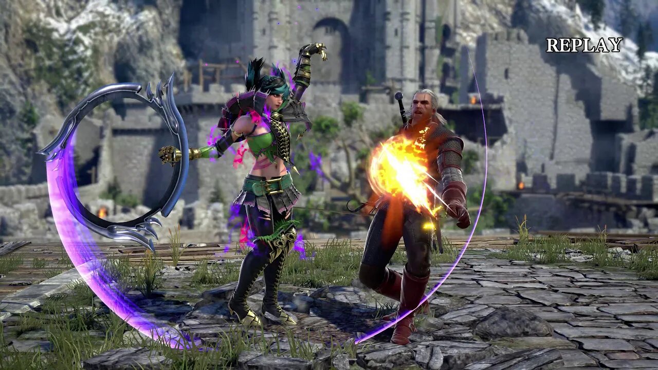 Soulcalibur VI: Geralt (Color 2) vs Tira - 4K No Commentary