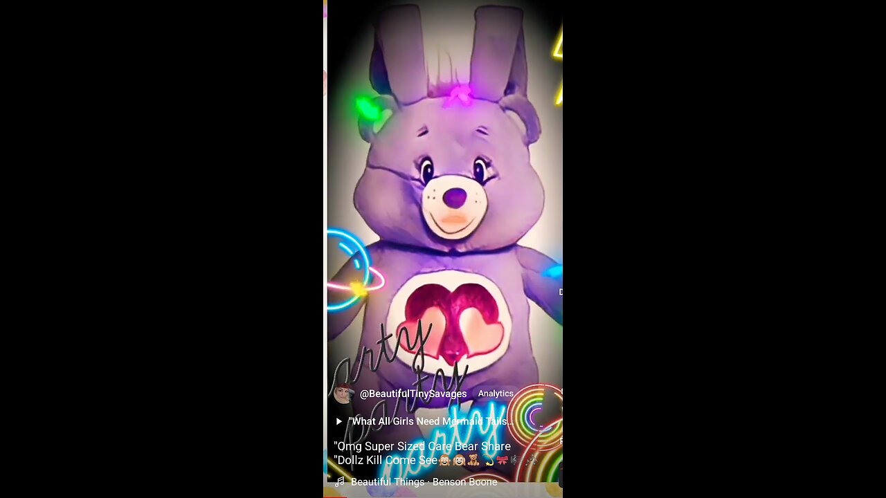 "Omg Super Sized Care Bear Share Harmony 🧸🎀💫🎶🎼 Come See