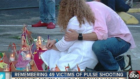 Memorial held outside Pulse Nightclub honors victims for 6-month anniversary