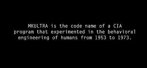 Project MK Ultra and Occult Numerological Programming (Mirror)