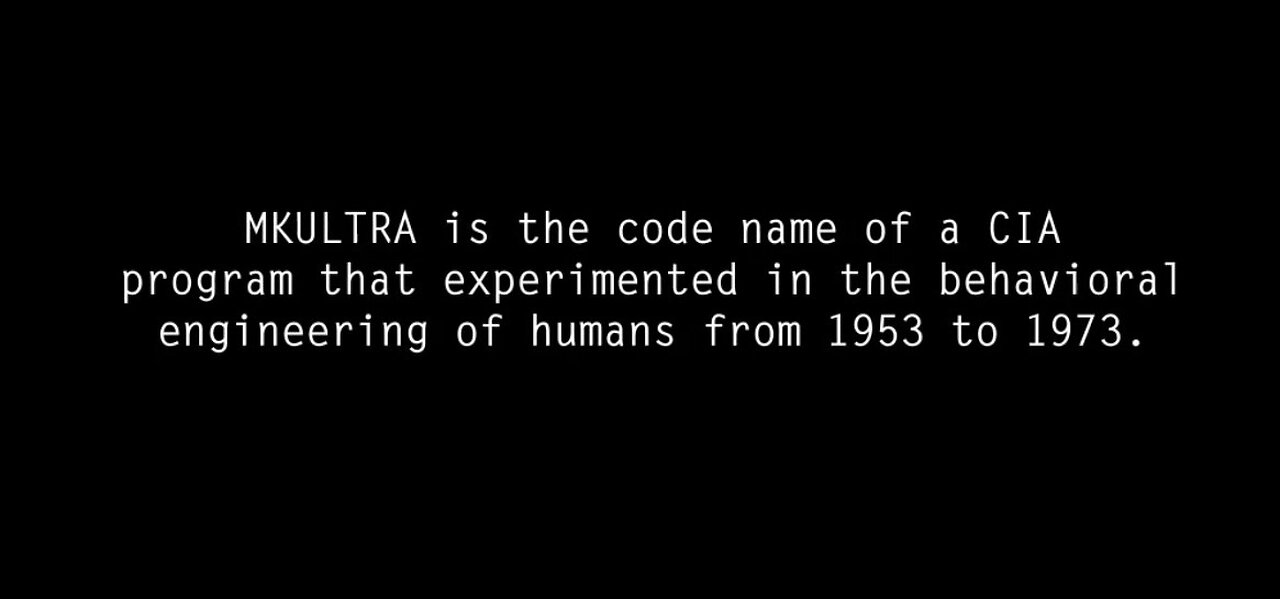 Project MK Ultra and Occult Numerological Programming (Mirror)