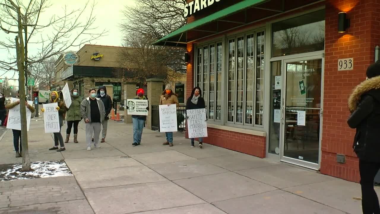 Elmwood Ave. Starbucks employees walk off the job, protest unsafe working conditions