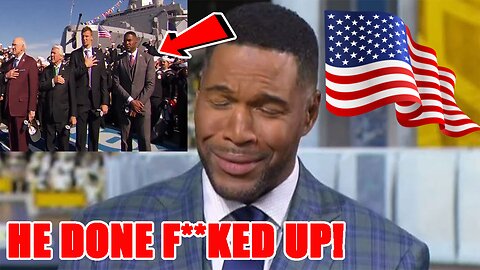 NFL fans demand Michael Strahan be FIRED for DISRESPECTING veterans during National Anthem on Fox!