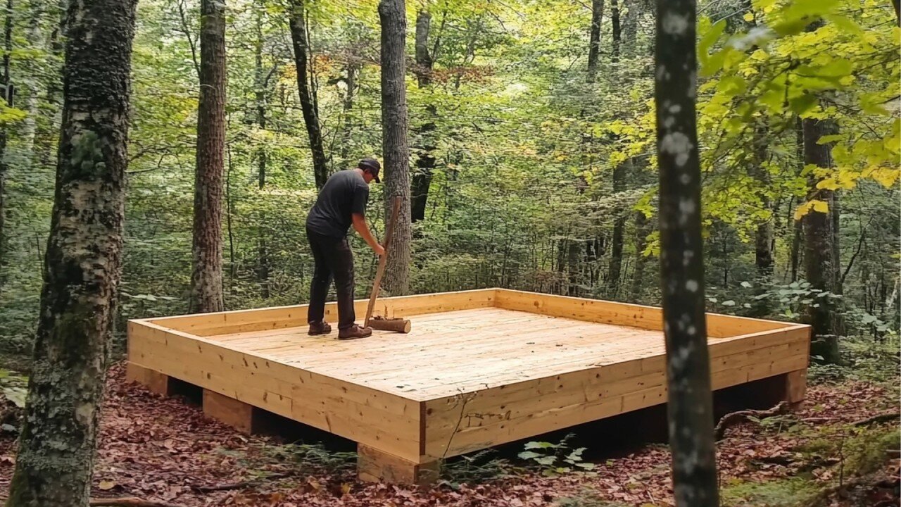 Man Builds WOOD CABIN in the Middle of the Forest | Start to Finish by @Ferincishin PSN Experiment